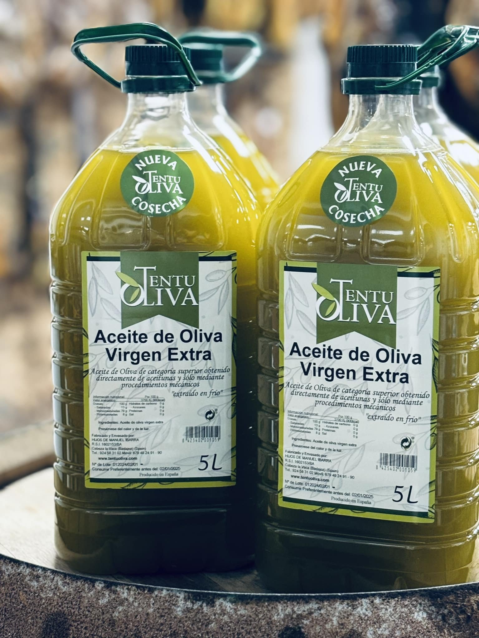 Aceite de oliva virgen Extra Bio - PET 5L - Tentuoliva