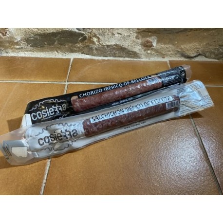 SALCHICHÓN O CHORIZO IBÉRICO DE BELLOTA (VELITA)