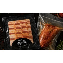 MARINED BACON WITH RED DRESSING